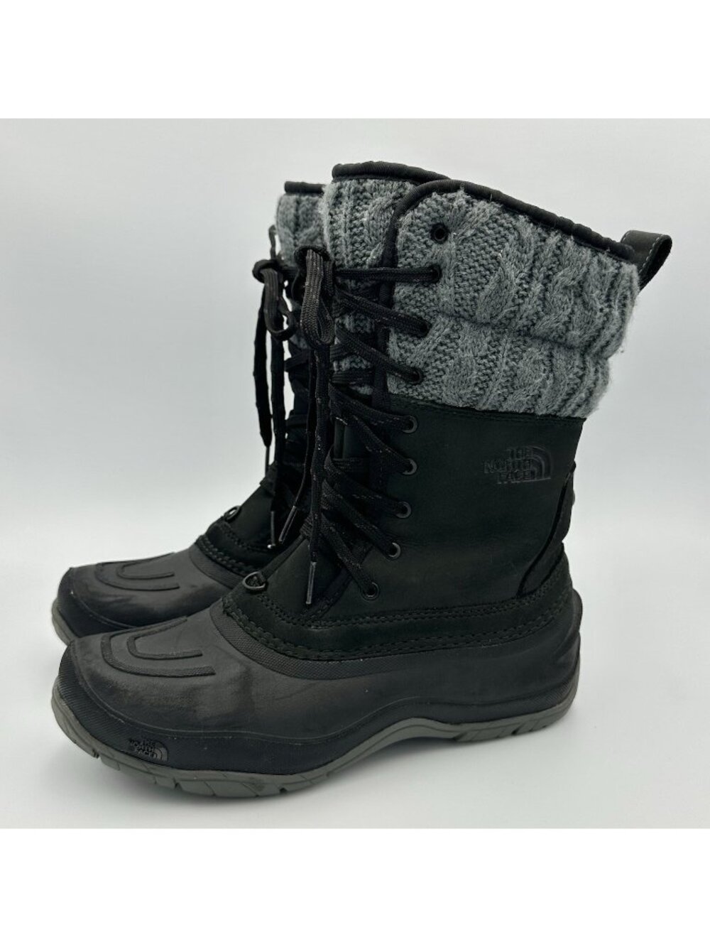 The North Face Boots Women’s Size 7.5 Black Snow Waterproof Shoes Lace Up